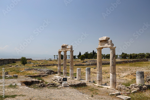 Ruins of the Roman city of Hierapolis, Turkey photo