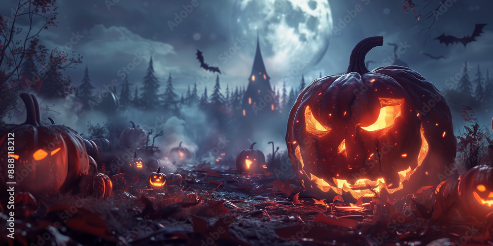 Naklejka premium Helloween background concept