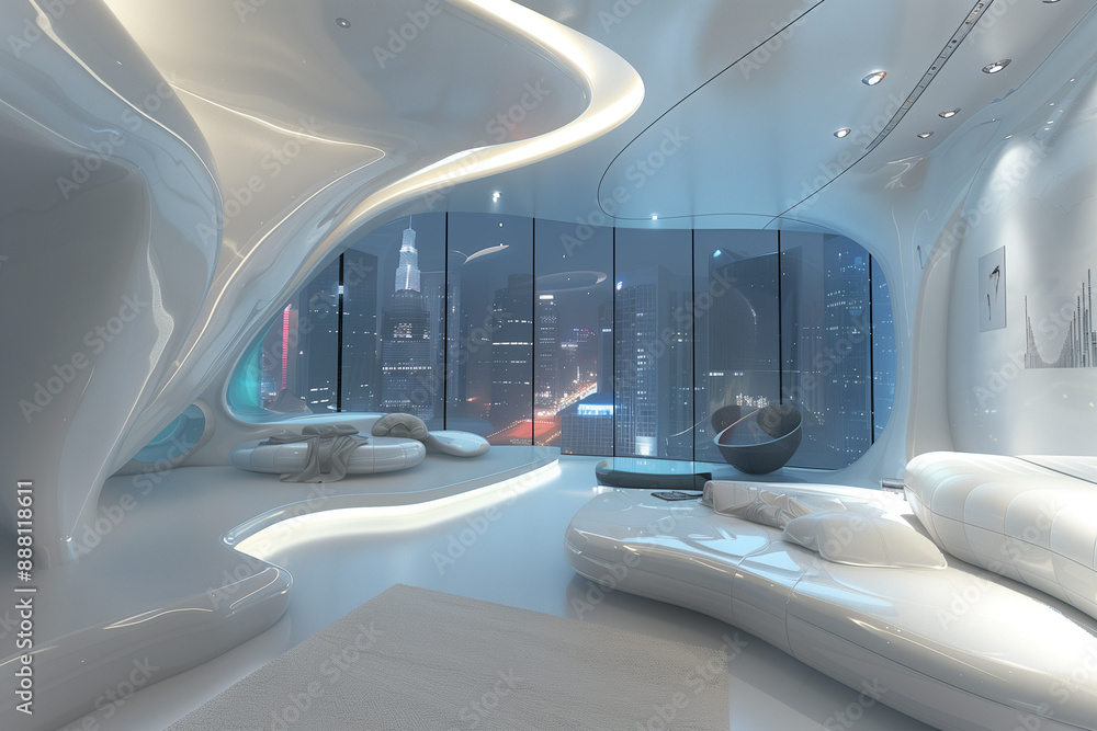 Modern futuristic sci fi interior Modern futuristic sci fi interior
