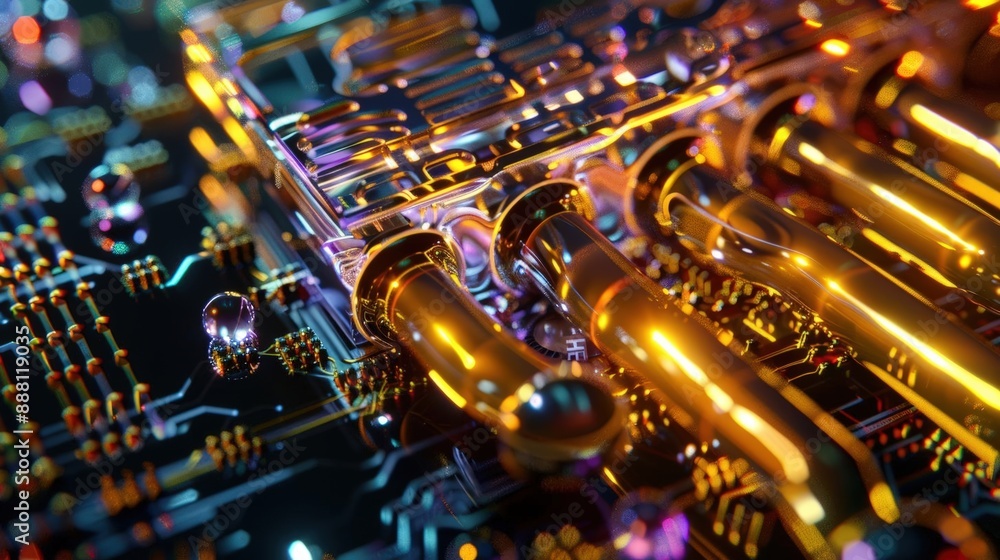 Fototapeta premium Quantum computing material discovery