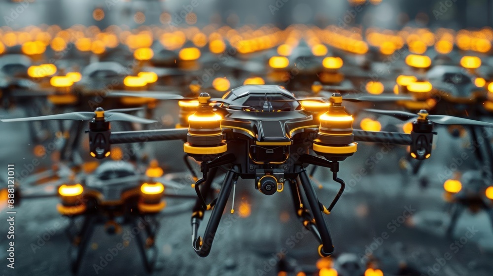 Swarm robotics coordinated drones Swarm robotics coordinated drones