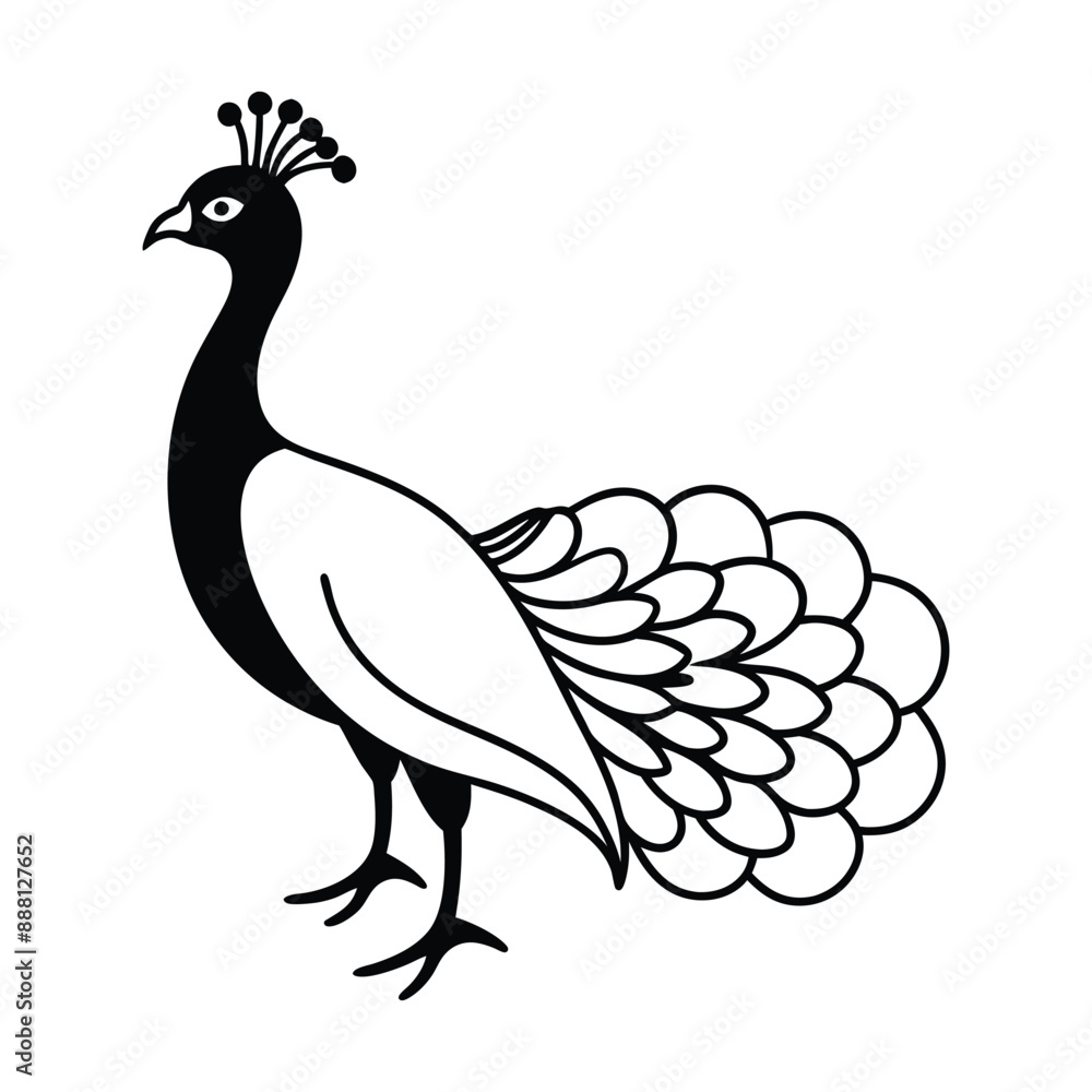 Peacock Silhouette Vector Illustration
Peacock Silhouette Vector Illustration