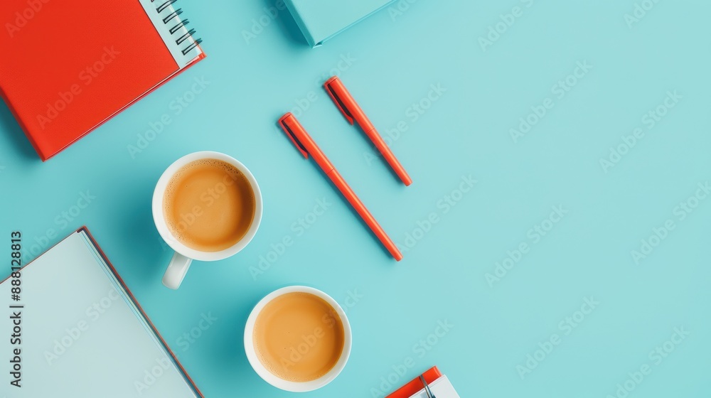 An overhead shot of a conference room table filled with notebooks, coffee cups, and digital devices, symbolizing the collaborative efforts involved in modern marketing strategies. An overhead shot of a conference room table filled with notebooks, coffee cups, and digital devices, symbolizing the collaborative efforts involved in modern marketing strategies.