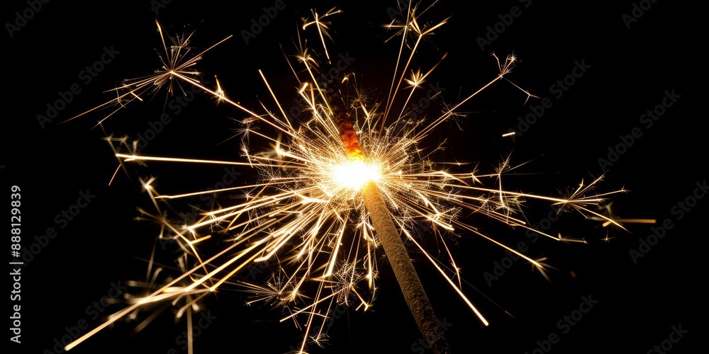 sparkler on black , copy space concept for wallpaper or background sparkler on black , copy space concept for wallpaper or background
