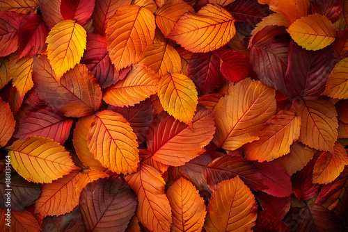 Wallpaper Mural A vibrant collection of autumn leaves displaying a range of warm colors, perfect for seasonal and nature-themed projects. high quality Torontodigital.ca