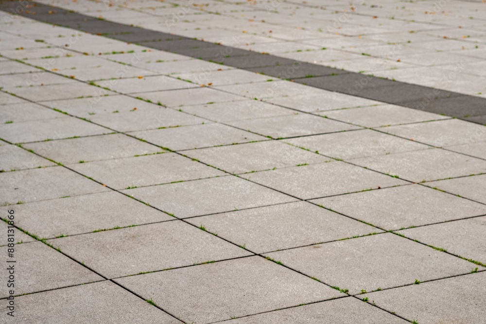 Fototapeta premium square paved with stone slabs