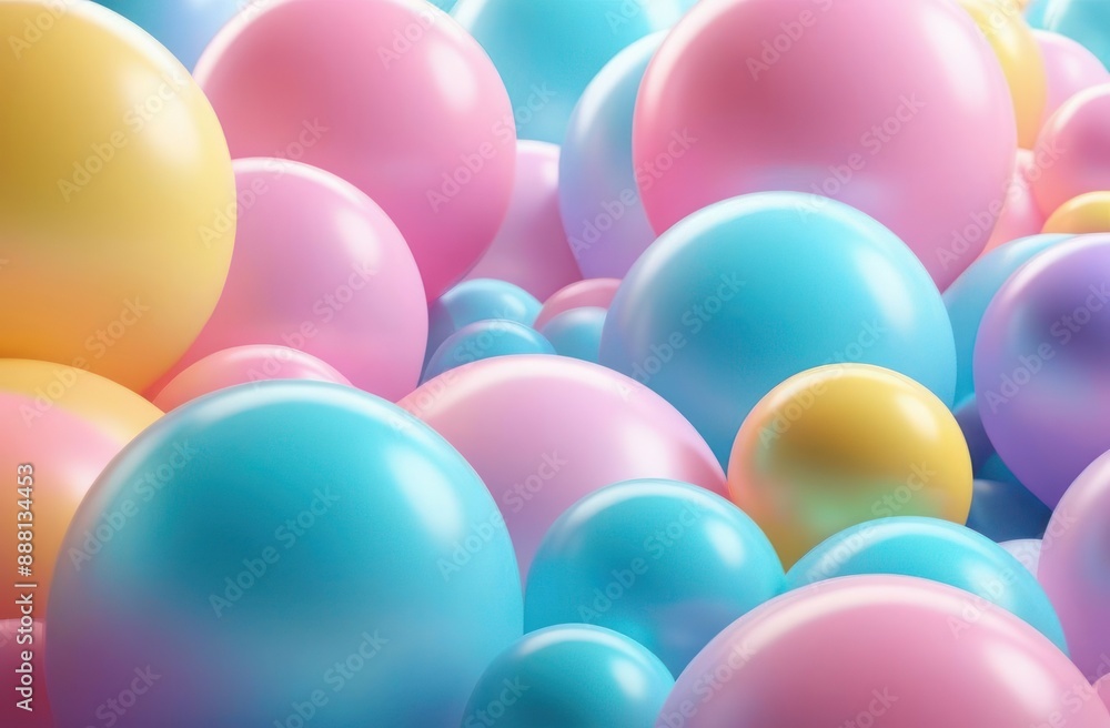 Flat lay of many abstract inflatable bubbly 3d curves and lines, pastel colors. Flat lay of many abstract inflatable bubbly 3d curves and lines, pastel colors.