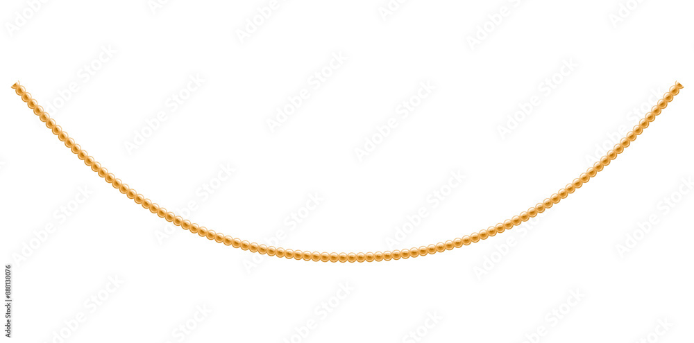 Stylish Gold Chain Isolated On White Background, Gold Jewelry Vector Illustration. Stylish Gold Chain Isolated On White Background, Gold Jewelry Vector Illustration.