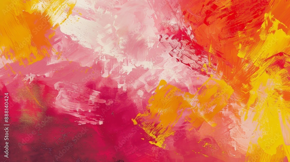 Lively wallpaper with bright reds yellows pinks bold brushstrokes glitter Lively wallpaper with bright reds yellows pinks bold brushstrokes glitter