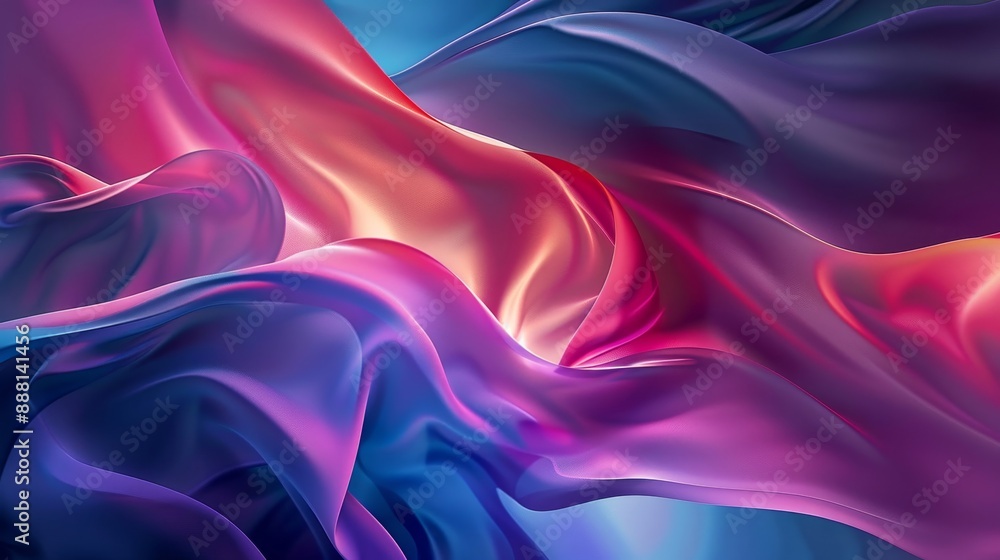 Obraz premium Background with deep rich colors smooth flowing shapes and glowing textures creating elegance