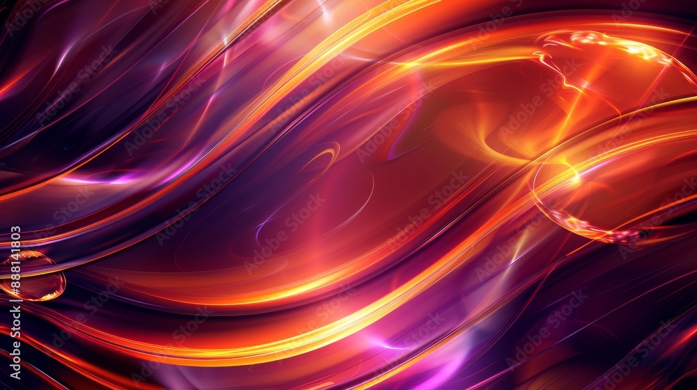 Dynamic orange and purple abstract background with smooth circular patterns and liquid effects Dynamic orange and purple abstract background with smooth circular patterns and liquid effects