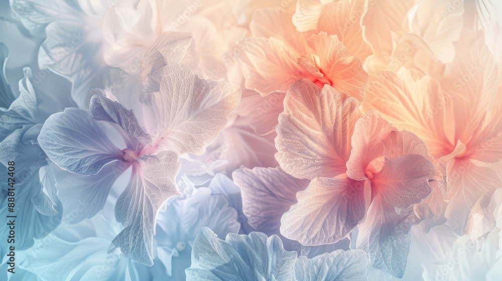 Wallpaper featuring soft floral patterns delicate textures and pastel gradients Wallpaper featuring soft floral patterns delicate textures and pastel gradients