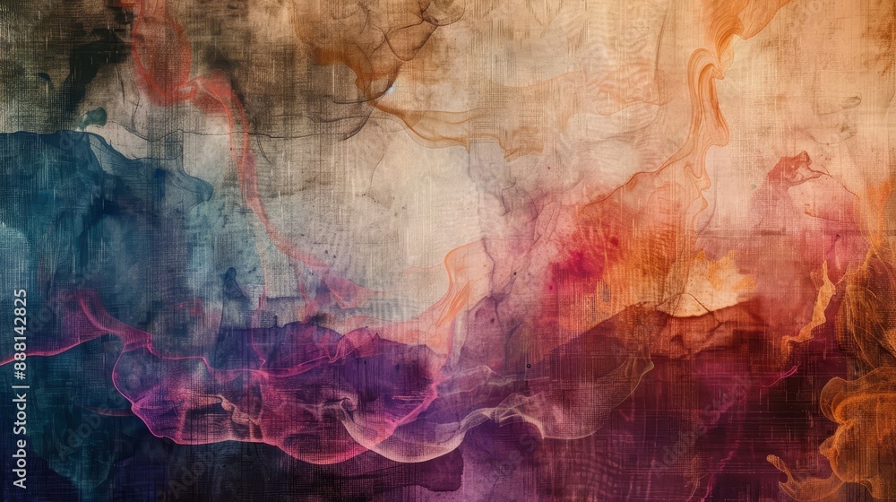 Vibrant smoky patterns and silk texture in an abstract wallpaper luxurious feel Vibrant smoky patterns and silk texture in an abstract wallpaper luxurious feel