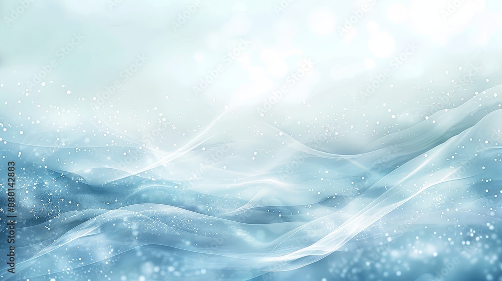 Abstract background with blue and white gradient gentle waves sparkles sea-like Abstract background with blue and white gradient gentle waves sparkles sea-like
