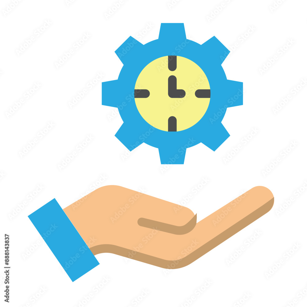 Time Management Vector Flat Icon Design Time Management Vector Flat Icon Design