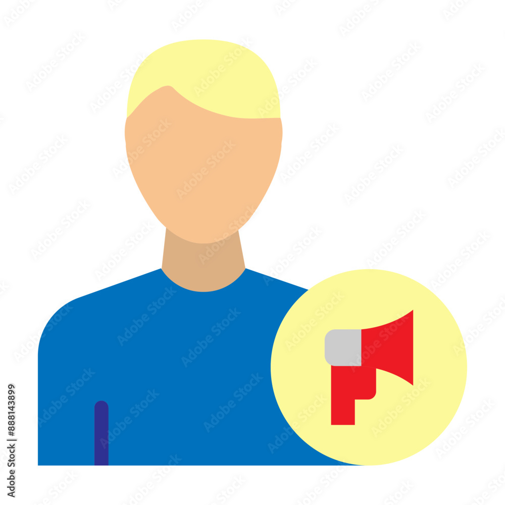 Influencer Vector Flat Icon Design Influencer Vector Flat Icon Design
