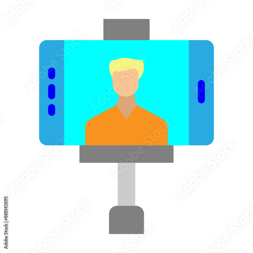 Vlogger Vector Flat Icon Design