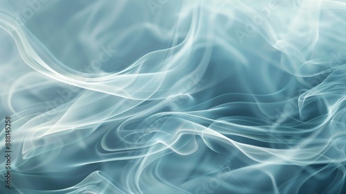 Abstract Smoke Swirls in Teal