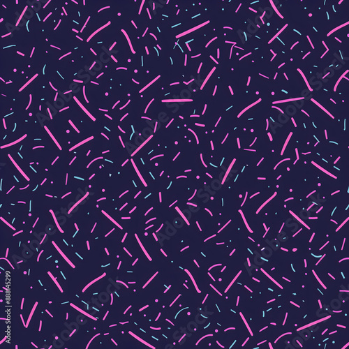Tiny shapes dots pattern sprinkles purple background with pink and red lines Aesthetic Dots Pattern Concept