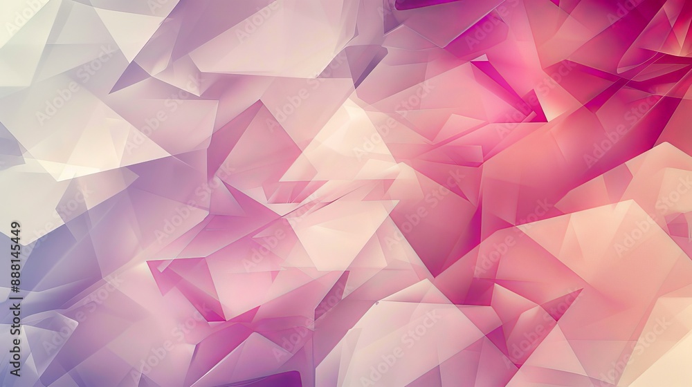 Fototapeta premium Futuristic Geometric Abstraction: Translucent Shapes and Gradient Harmony