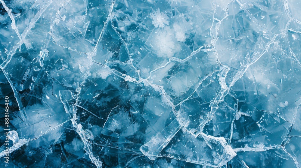 Abstract Ice Texture in Blue Tones Abstract Ice Texture in Blue Tones
