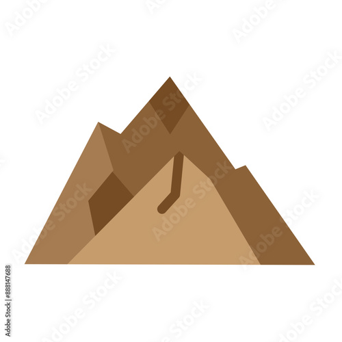 Mountains Vector Flat Icon Design