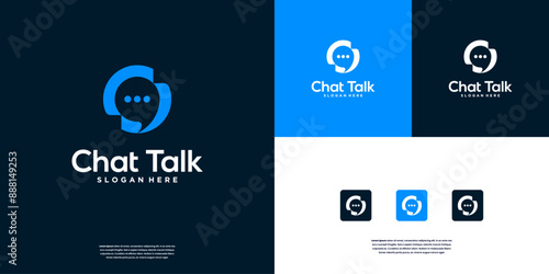 Modern Talk Logo designs, Chat Message logo design inspiration