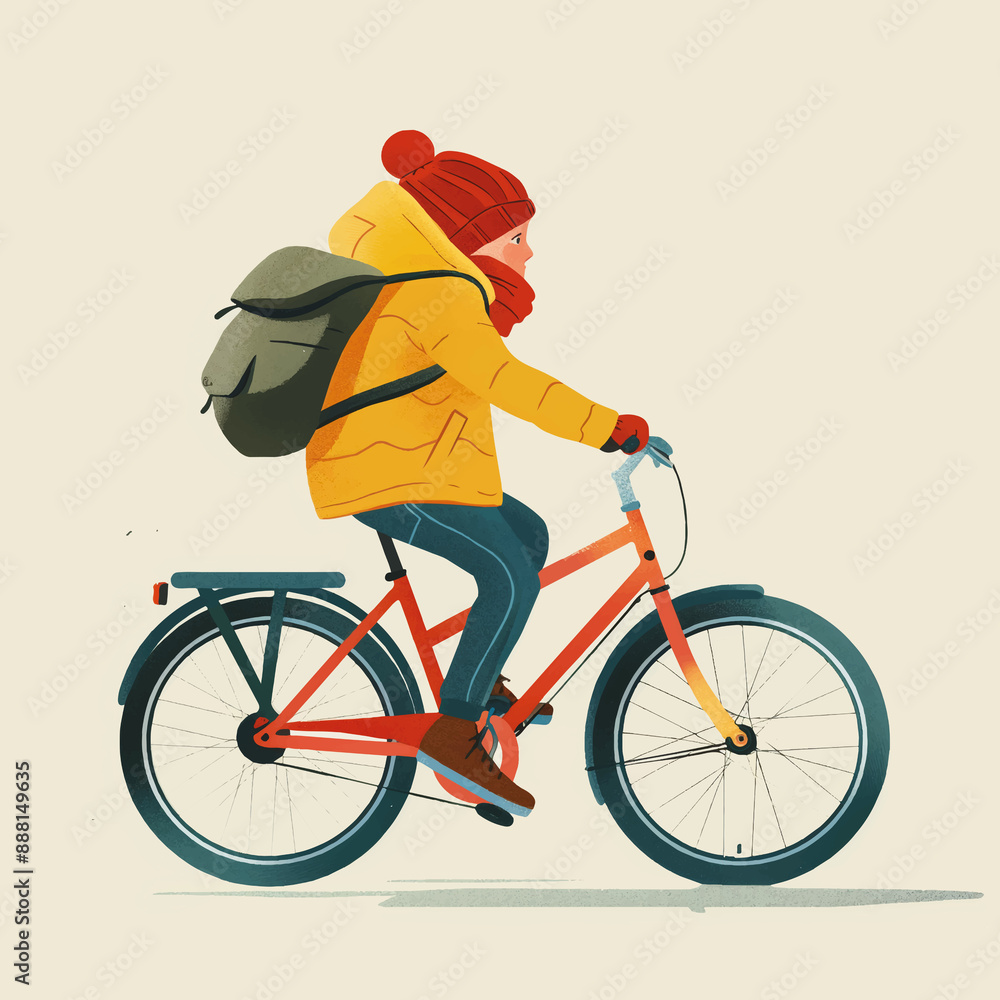 clipart cartoon illustration of a child riding a bicycle, ride a bike, biking clipart cartoon illustration of a child riding a bicycle, ride a bike, biking