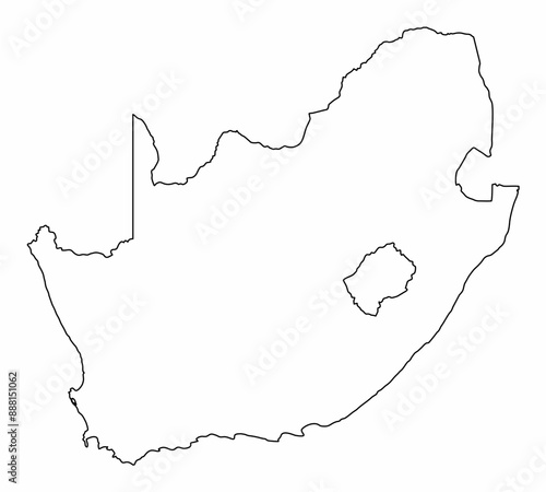 South Africa outline map