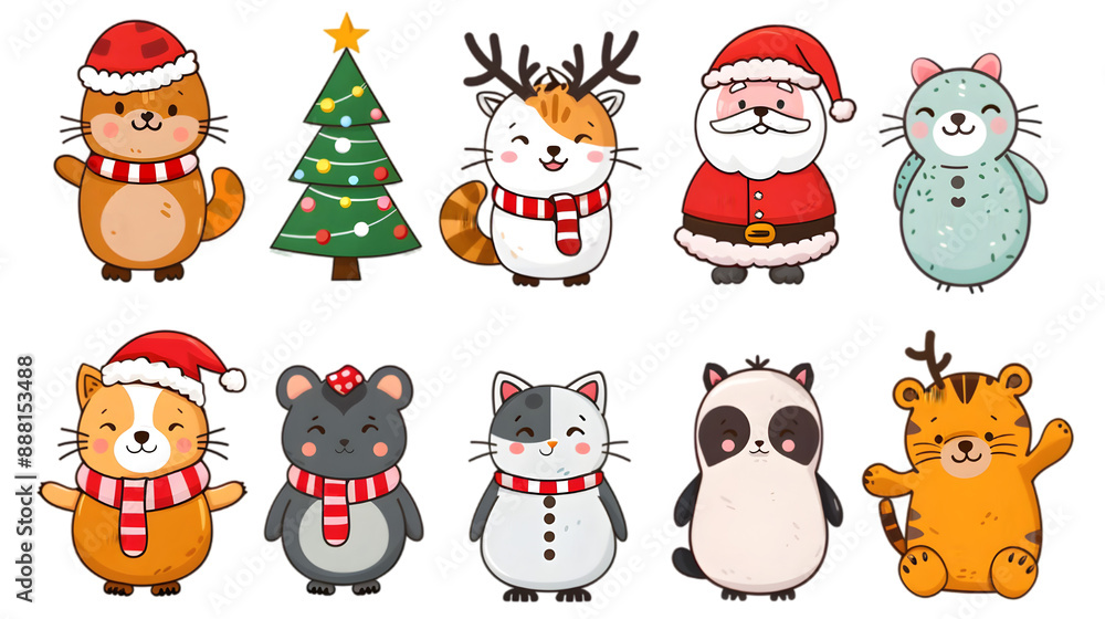Christmas decoration on transparent background Christmas decoration on transparent background