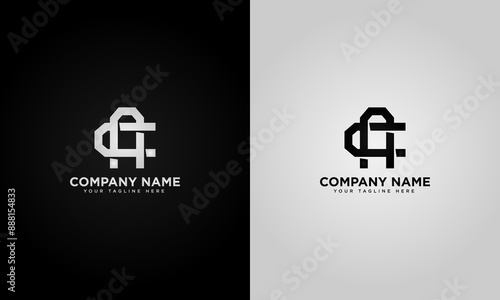 initial letter CA or AC monogram vintage logo vector design