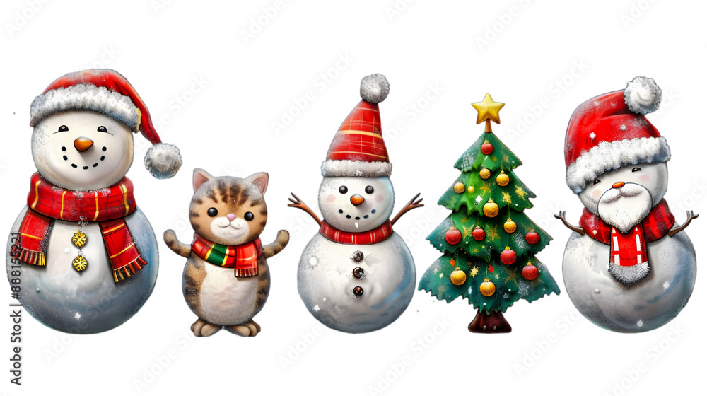 Christmas decoration on transparent background Christmas decoration on transparent background