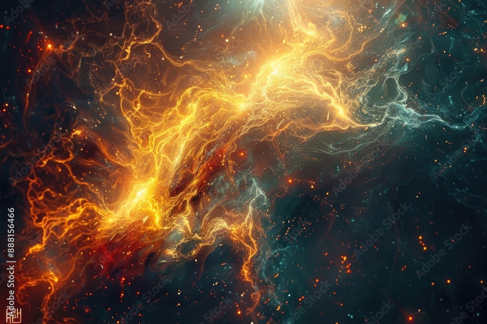 An awe-inspiring image of a nebula, with swirling patterns and bright hues, A mesmerizing display of glowing light against a dark, AI generated An awe-inspiring image of a nebula, with swirling patterns and bright hues, A mesmerizing display of glowing light against a dark, AI generated