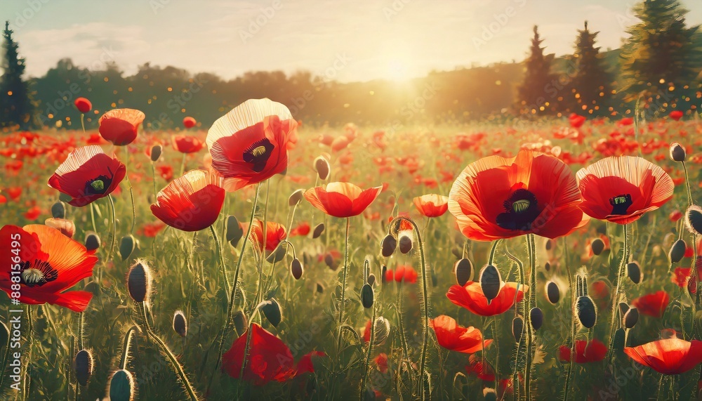 Obraz premium field of poppies