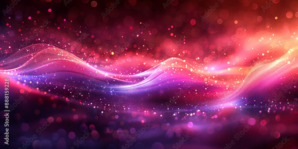 Abstract glowing particle lines and bokeh on a dark backdrop, conveying a futuristic technology concept Abstract glowing particle lines and bokeh on a dark backdrop, conveying a futuristic technology concept
