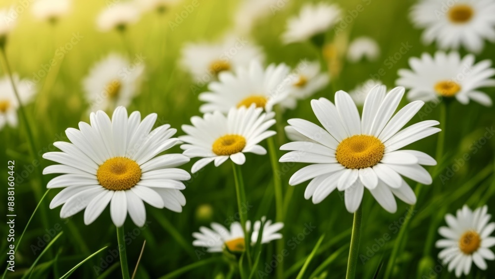 Blooming Joy A Field of White and Yellow Daisies Blooming Joy A Field of White and Yellow Daisies