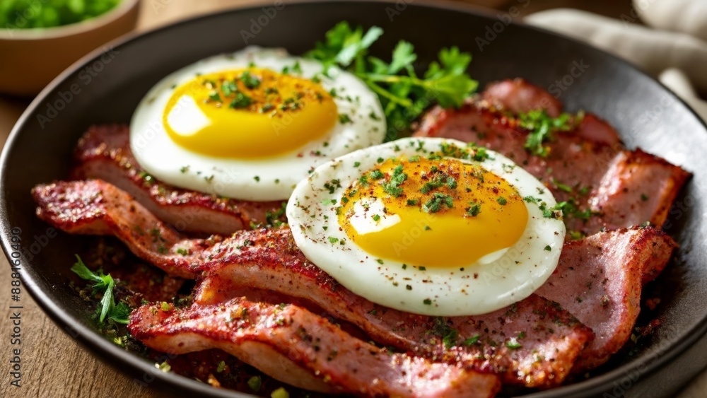 Deliciously cooked breakfast ready to be savored Deliciously cooked breakfast ready to be savored