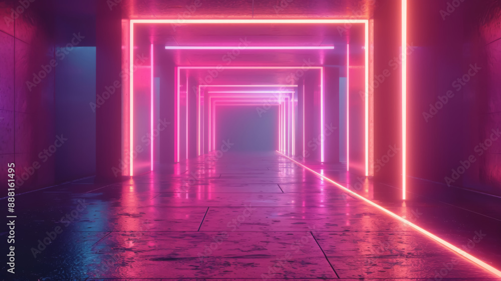 Neon Lights Futuristic Technology Digital Art Glowing Abstract Background Neon Lights Futuristic Technology Digital Art Glowing Abstract Background