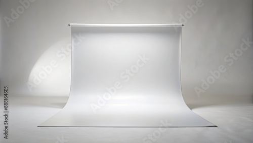 Uncluttered white infinity curve studio background with subtle gradient and softbox lit, ideal for product or still life photography.
