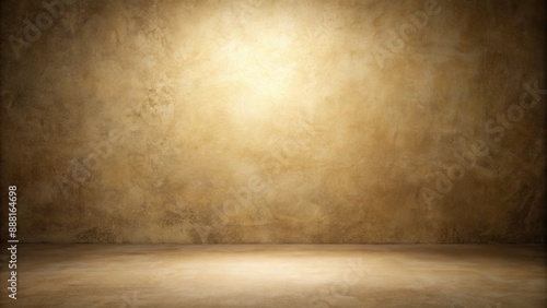 A lavish, dimly lit, cream-colored studio background with subtle gradient effect and slight texture, ideal for product photography shots.