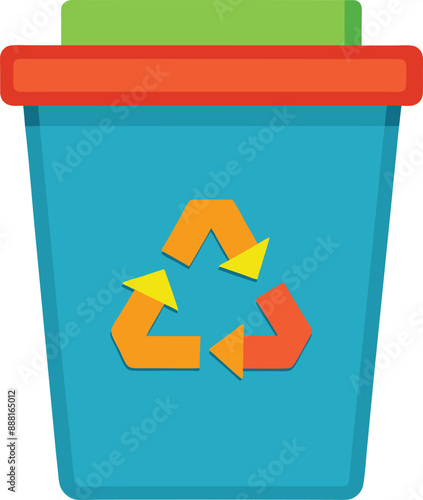 bin waste sorting color icon vector. bin waste sorting sign. isolated symbol illustration