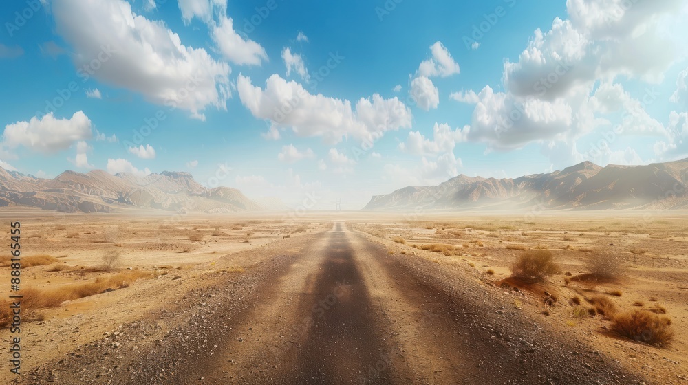 empty road in desert landscape on sunny day empty road in desert landscape on sunny day
