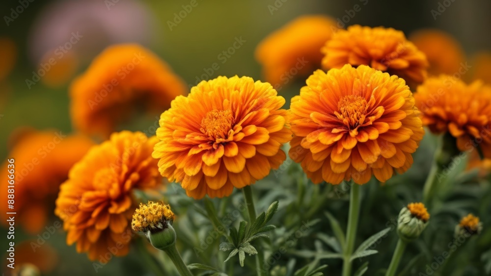Bright and Beautiful A Bunch of Orange Marigolds Bright and Beautiful A Bunch of Orange Marigolds