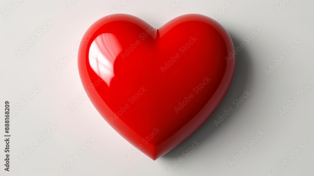 Shiny red heart symbol of love and passion Shiny red heart symbol of love and passion