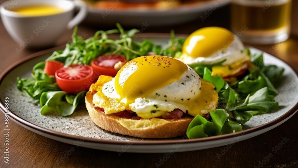 Deliciously crafted eggs benedict with a twist Deliciously crafted eggs benedict with a twist