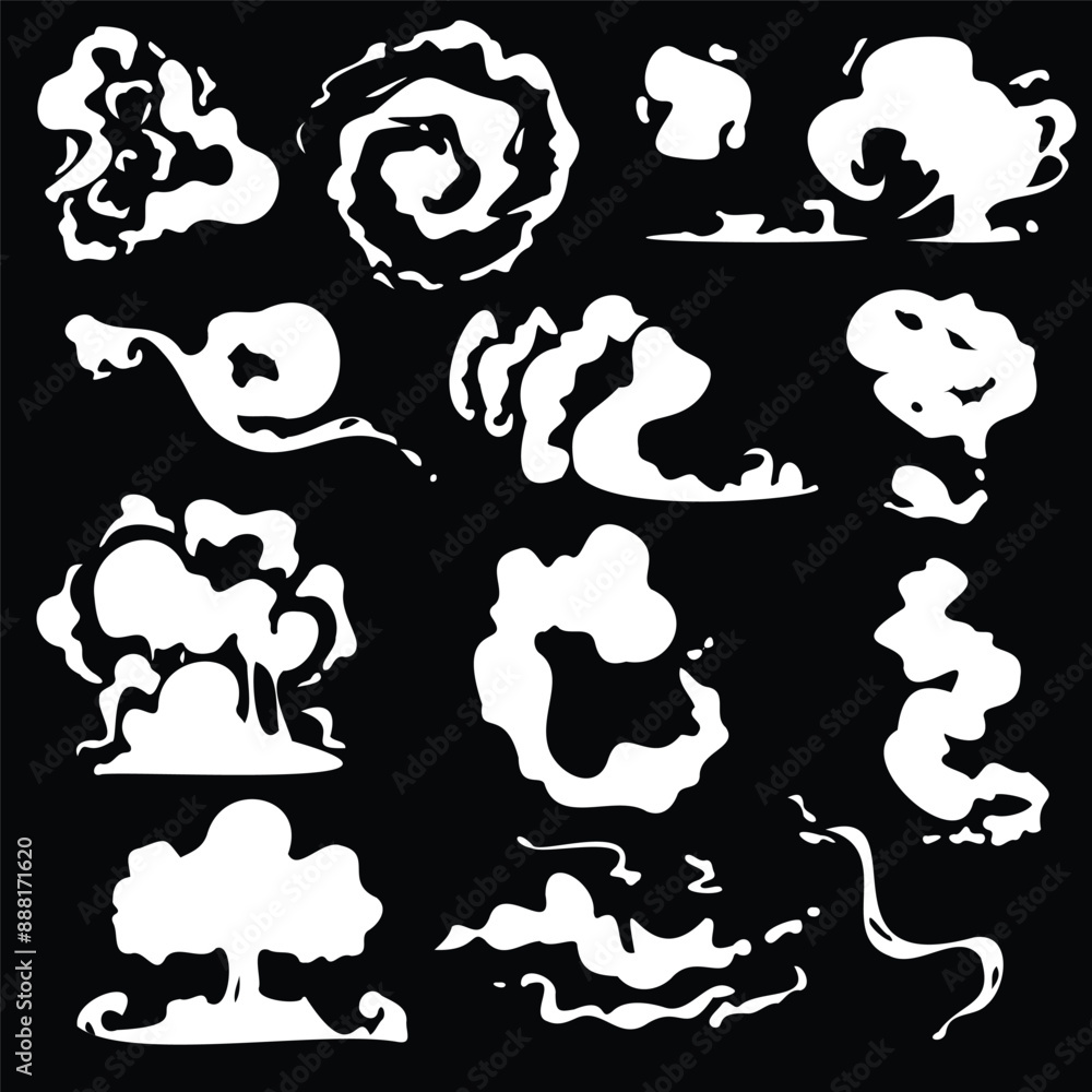 illustration vector graphic of smoke, perfect for animation design, illustration, carton, anime, art, logo design, tactical design, etc. illustration vector graphic of smoke, perfect for animation design, illustration, carton, anime, art, logo design, tactical design, etc.