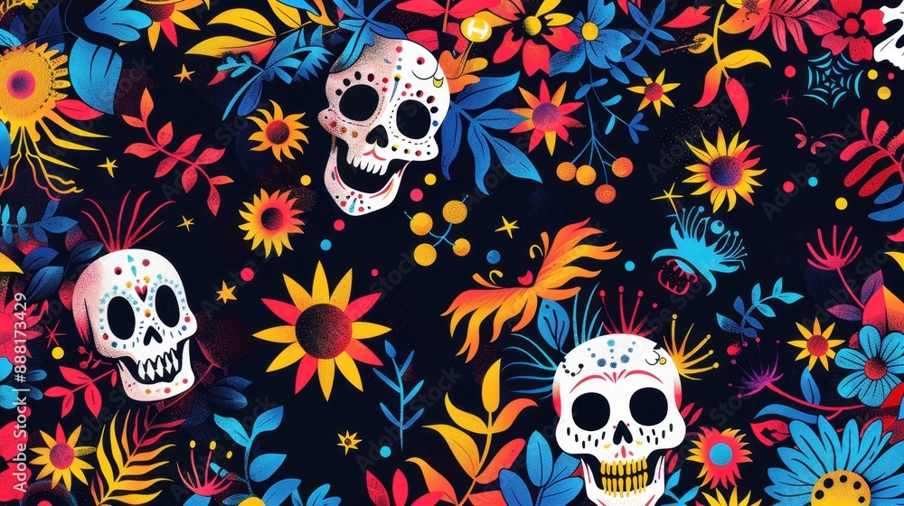 Day of the Dead Floral Pattern Day of the Dead Floral Pattern