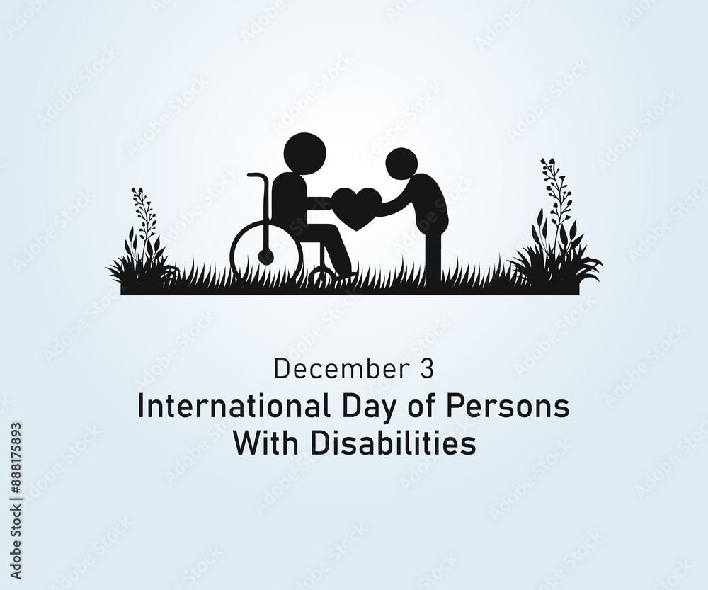International Day of persons With Disabilities. 3rd December. Holiday concept. International Day of Persons With Disabilities poster, banner. Flat illustration. Flat Design. Jpeg format. International Day of persons With Disabilities. 3rd December. Holiday concept. International Day of Persons With Disabilities poster, banner. Flat illustration. Flat Design. Jpeg format.