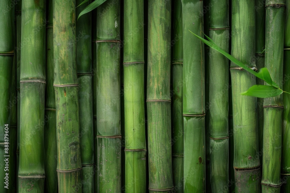 Obraz premium Natural bamboo pattern as a backdrop for designs and textures with organic feel - full frame close-up of bamboo plant material for wallpaper or backgrounds
