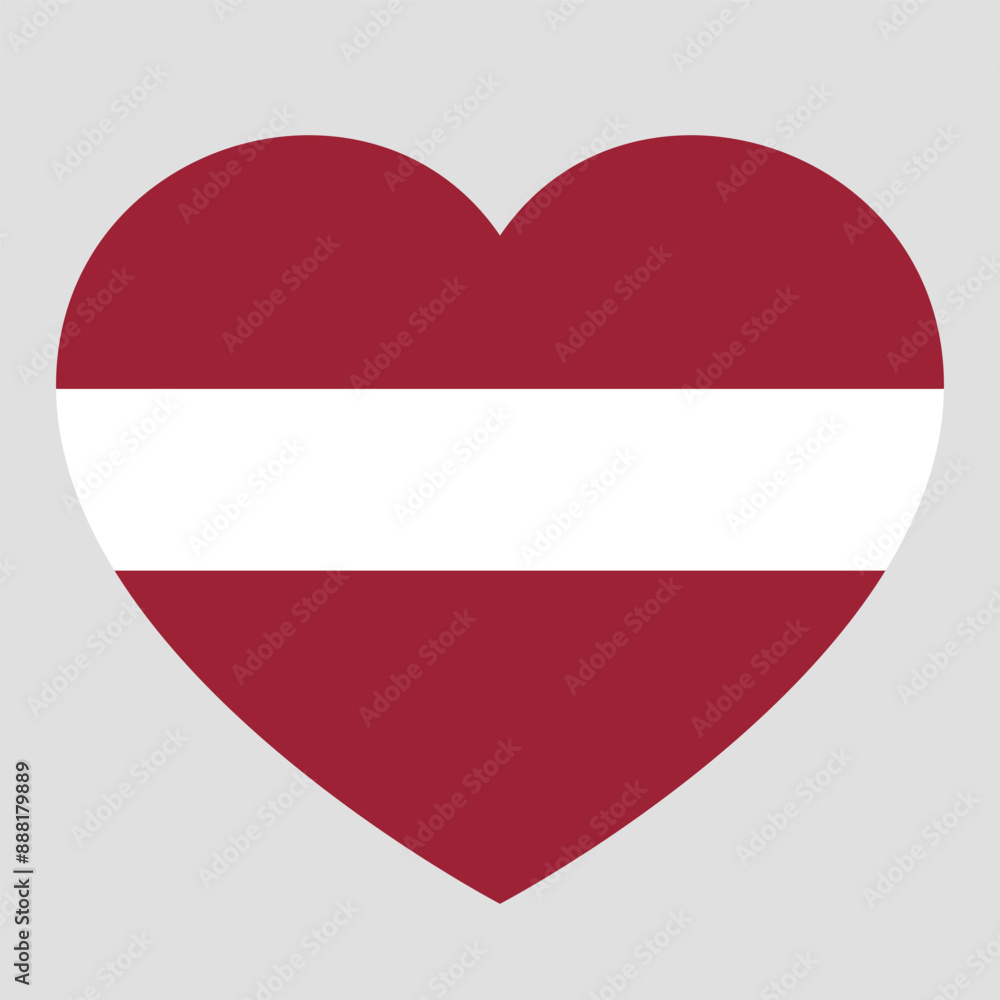 flag of Latvia in form of heart, symbol of love flag of Latvia in form of heart, symbol of love